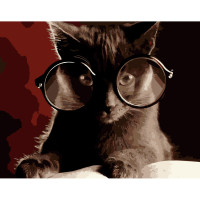 Картина за номерами Кіт-науковець розміром 40х50 см Strateg (DY178)