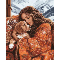 Картина за номерами Обійми улюбленця art_selena_ua 40х50 Ідейка (KHO8536)