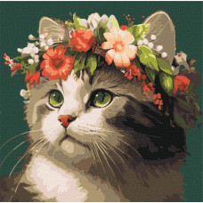 Картина по номерам Весенний венок art_selena_ua Идейка 40х40 (KHO6509)