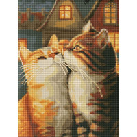 Алмазна мозаїка Закохані котики 30*40см Ідейка (AMO8173)