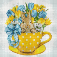 Алмазная мозаика Очаровательный кролик 40х40 Идейка (AMO7563)