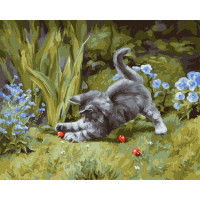 Картина по номерам Игривый котенок ©Юлия Томеско 40х50 Идейка (KHO4251)