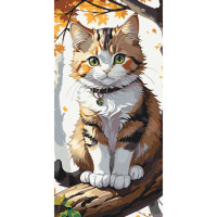 Картина по номерам аниме Пушистый котик 40х80 см АРТ-КРАФТ (11565-AC)