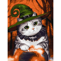 Картина за номерами Котик-чарівник ksy_bersan 30х40 Ідейка (KHO6665)