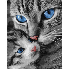 Картина за номерами Муркотлива мама art_selena_ua 40х50 Ідейка (KHO6945)