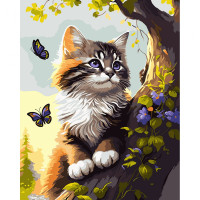 Картина за номерами Кошеня з очима неба 40*50 см SANTI (954777)