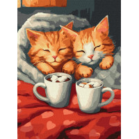 Картина по номерам - Влюбленные коты ©art_selena_ua 30х40 (KHO6588)