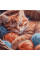 Алмазная мозаика Спящий котенок 40*40см на подрамнике Santi (954912)