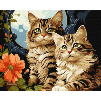 Картина по номерам Милые котики 40x50 Идейка (KHO6574)