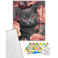 Картина за номерами Сірий котик 40х50 см Art Craft (11563-AC)