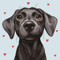 Картина по номерам Ласковый друг lien_illustration 40х40 Идейка (KHO4332)