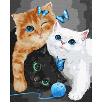 Картина по номерам Пушистые котята ©Kira Corporal Идейка 40х50 (KHO4370)