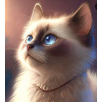Алмазна мозаїка Блакитноокий кошеня без підрамника, 30*40см, ТМ Dreamtoys (S30054)