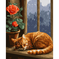 Картина за номерами SANTI Солодкі сни котика 40х50 см (955757)
