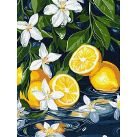Картина за номерами Лимон у розрізі art_selena_ua 30х40 Ідейка (KHO5733)