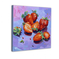 Картина за номерами з алмазною мозаїкою Стигла полуниця 40*40 см Santi (954961)