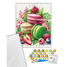 Картина за номерами Ягідний десерт Макаруни 40х50 см Art Craft (12048-AC)