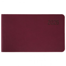 Щотижневик 10х17см Leo Planner датований 2026 "Story", м'який, винний, 128 сторінок (252653)