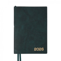 Щоденник-діловий записник А5 Leo Planner датований 2026 "Credo", інтегральний, смарагдовий, 368 сторінок (252646)