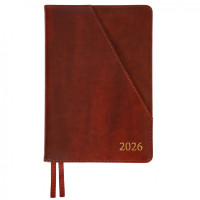 Щоденник-діловий записник А5 Leo Planner датований 2026 "Whisky", твердий, коричневий, 368 сторінок (252670)