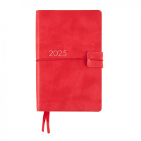 Ежедневник 12х20cм Leo Planner датированный 2025 красный (252510)