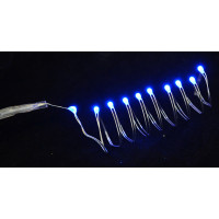 Электрогирлянда Yes Fun LED-нить 10 ламп голубая 055 м. 1 реж.мигания серебрян.пров 801101