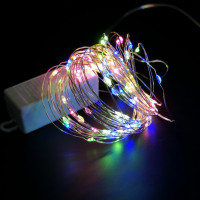 Гирлянда светодиодная нить Novogod'ko на медн. провол., 100 LED, многоцв., 10 м, 8 реж. (973784)