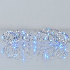 Електрогірлянда Yes! Fun Нитка на мідному дроті 20 LED синя, 2 м статична батарейки (975025)