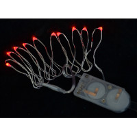 Электрогирлянда Yes Fun LED-нить 10 ламп красная 110 м. 1 реж.мигания серебрян.пров 801111