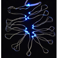 Электрогирлянда Yes Fun LED-нить 15 ламп голубая 160 м. 1 реж.мигания серебрян.пров 801118