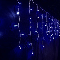 Гірлянда світлодіодна бахрома Novogod'ko 83 LED синій 3*0 6 м мерехтіння (973777)