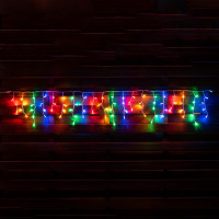 Электрогирлянда-штора LED уличная Yes Fun 80 ламп IP 65 многоцветная белый провод код: 801169