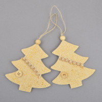 Набір підвісок Yes Fun Ялинки декорований золотом 2 шт. код: 973470