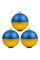 Набір новорічних куль Novogod'ko,пінопласт, 8 см, 4 шт/уп, жовто-блакитні (974889)