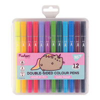 Фломастери двосторонні 12 кольорів Pusheen YES (650561)