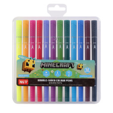 Фломастери двосторонні Yes 12 кольорів Minecraft.Spring (650596)