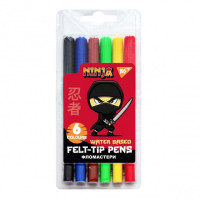 Фломастеры YES 6 цветов Ninja (650527)