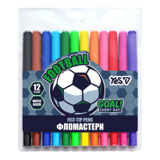 Фломастери Yes Football 12 кольорів (650600)
