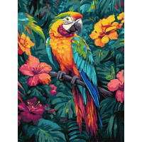 Картина за номерами Тропічний птах art_selena_ua 30х40 Ідейка (KHO6675)