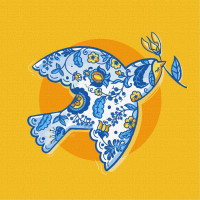 Картина за номерами Вільна пташка ©Юлія Задорожня 30х30 Ideyka (KHO4465)