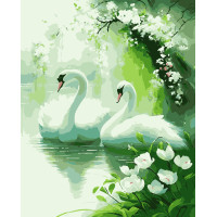 Картини за номерами "Лебеді" 50*60 см (PNX0234)