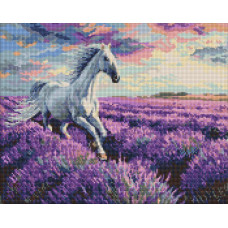 Алмазна мозаїка У лавандових полях art_selena_ua 40х50 Ідейка (AMO20227)