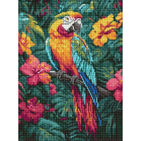 Алмазна мозаїка Тропічний птах art_selena_ua 30х40 Ідейка (AMO8163)