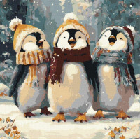 Картина за номерами Щасливі співи art_selena_ua 40х40 Ідейка (KHO6856)