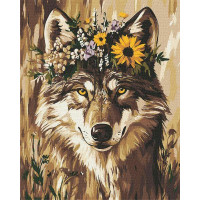 Картина за номерами Гарна вовчиця art_selena_ua 40х50 Ідейка (KHO6786)