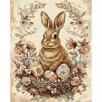 Картина за номерами Великодній кролик 2 art_selena_ua 40х50 Ідейка (KHO5183)