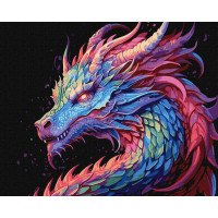 Картина по номерам Красочный дракон 40x50 Идейка (KHO5113)