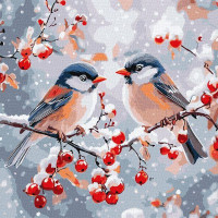 Картина за номерами Зимова гармонія art_selena_ua 40х40 Ідейка (KHO6701)