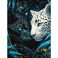 Картина за номерами Блакитноокі з фарбами металік extra art_selena_ua 30х40 Ідейка (KHO6730)