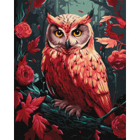 Картина по номерам Красочная совушка с красками металлик 40x50 Идейка (KHO6579)